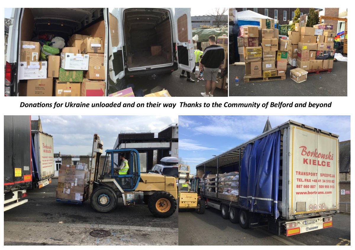 Over 70 boxes of donations for refugees from Ukraine taken to Newcastle onward distribution
Thanks to the community of Belford and beyond for the donations hopefully making a real difference to many in need, Not forgetting the Volunteers who sorted and packed items
Thank You