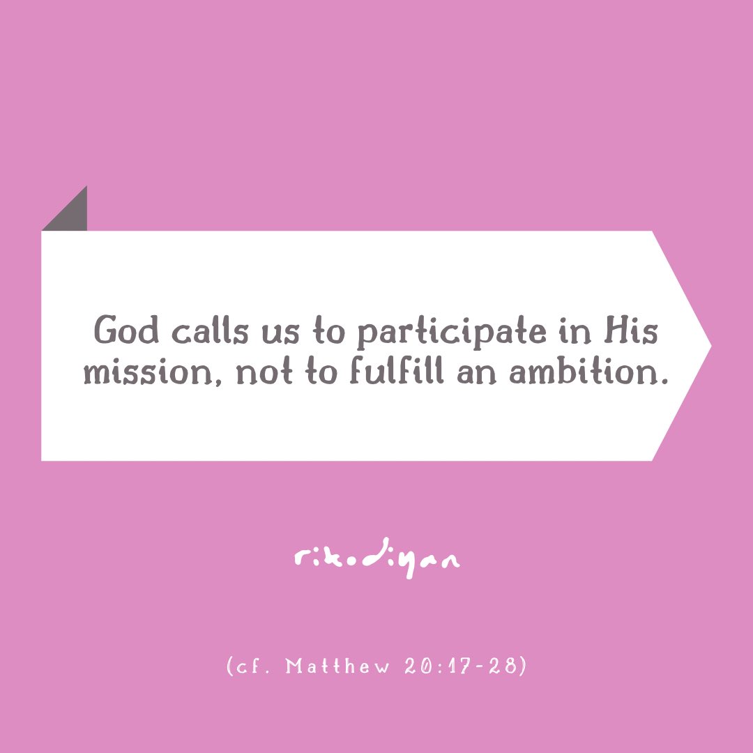 rikodiyan's tweet photo. Wednesday of the 2nd Week of Lent
He said to her, “What do you wish?” She answered him, “Command that these two sons of mine sit, one at your right and the other at your left, in your kingdom.” — Matthew 20:21
#RandomlyRikorded
#DailyGospelThoughts https://t.co/3Fcm75TPgL