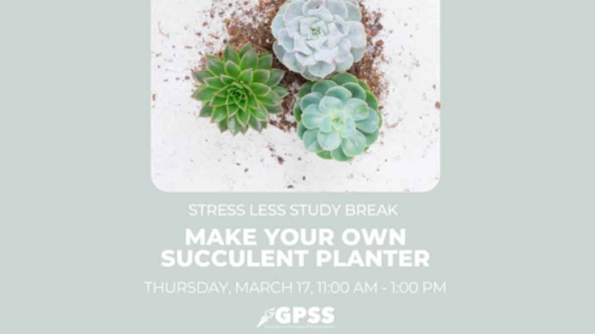ECU (@eastcarolina) on Twitter photo "What did the young plant say to the older plant? Ok, bloomer 🪴"
Take a study break with <a href="/ecugpss/">ECU Graduate and Professional Student Senate</a> and make your own succulent planter!
🌼 3/17, 11 a.m.
🌼 Health Sciences Student Center
RSVP here ➡️ ecu.campuslabs.com/engage/event/7… "What did the young plant say to the older plant? Ok, bloomer 🪴"
Take a study break with <a href="/ecugpss/">ECU Graduate and Professional Student Senate</a> and make your own succulent planter!
🌼 3/17, 11 a.m.
🌼 Health Sciences Student Center
RSVP here ➡️ ecu.campuslabs.com/engage/event/7…