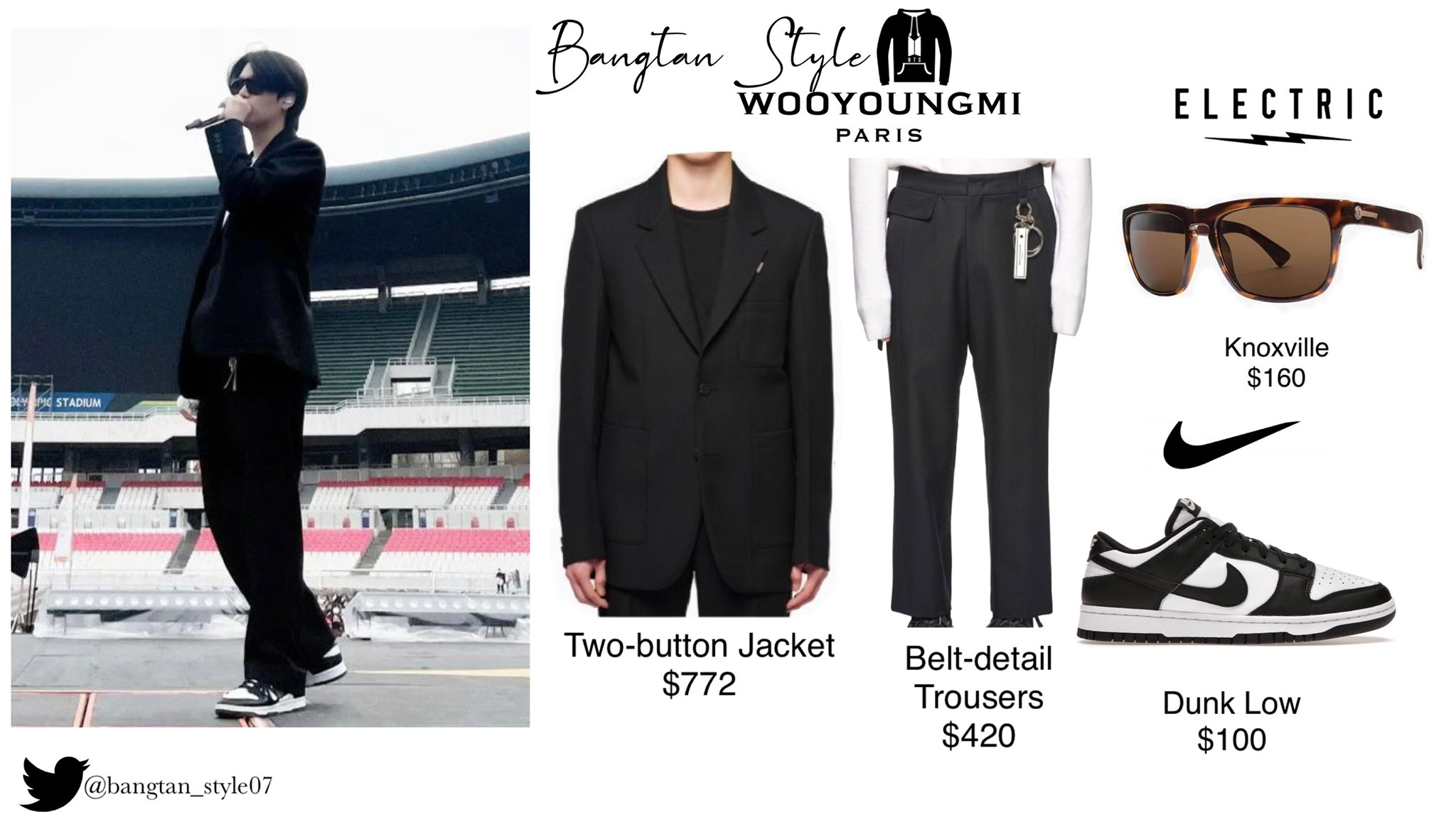 Bangtan Style⁷ (slow) on X: BTS PTD ON STAGE SEOUL SOUNDCHECK D-3 [ Louis  Vuitton, Supreme x Nike, Off-White x Nike, Instantfunk, Nike, Dior, Chanel,  Fila, Off-White ] #JUNGKOOK #V #JIMIN #JIN #