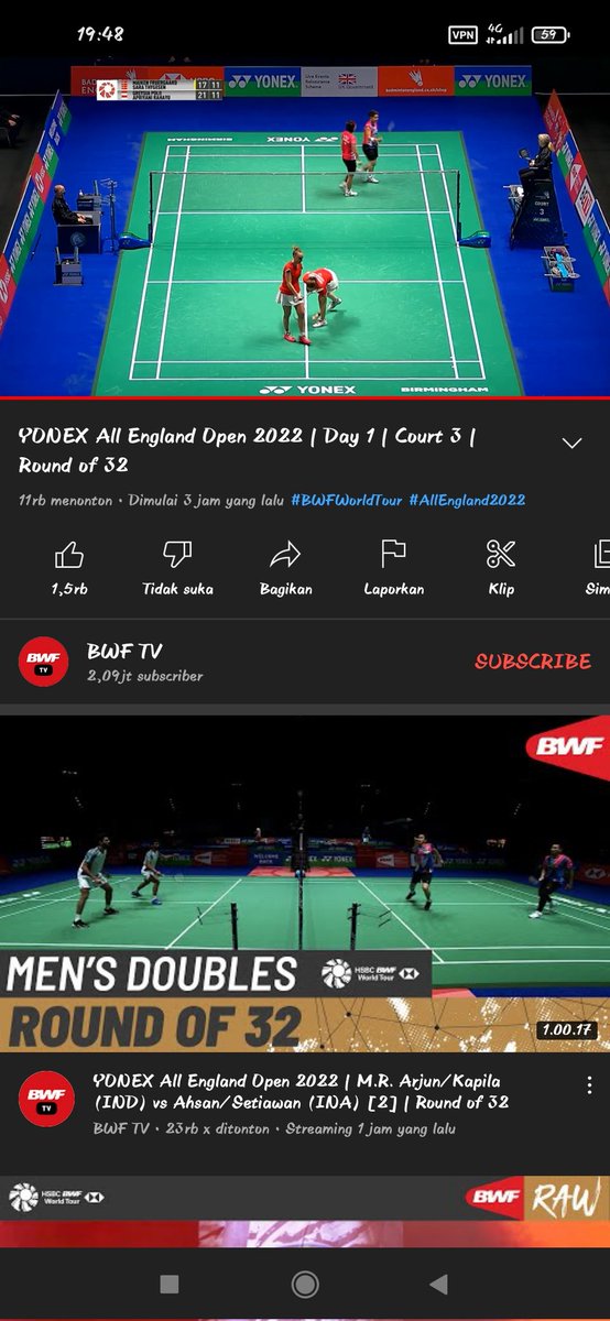 lianhasnail's tweet photo. @mfhqrnbsr @BadmintonTalk Ada, di court 3 https://t.co/r0qBf1I8By