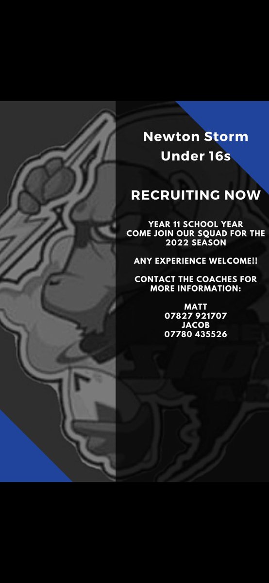 We are recruiting! Our u16s are looking for some new players to join them this year. Please share this post if you can and contact myself or Matt if interested.
