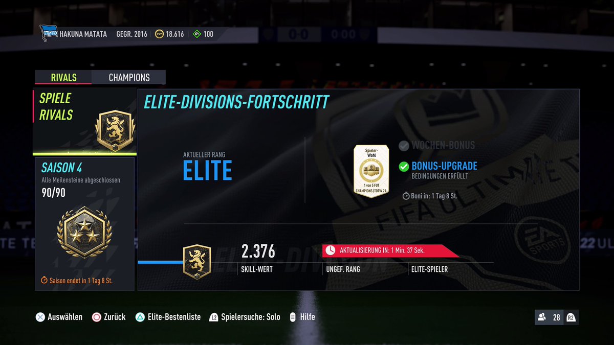 FGS 4✅ 

Nie wieder Rivals 😍