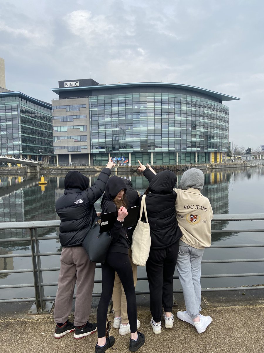 MissPerkinFGS's tweet photo. @FlixtonGS First Geography fieldwork day since 2019 at Salford Quays with Year 10. British weather as always! https://t.co/Blf7XsffMv
