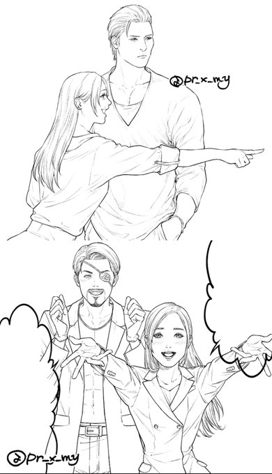 ※夢絵※だいご以外の方々と一緒にいるまゆさん 