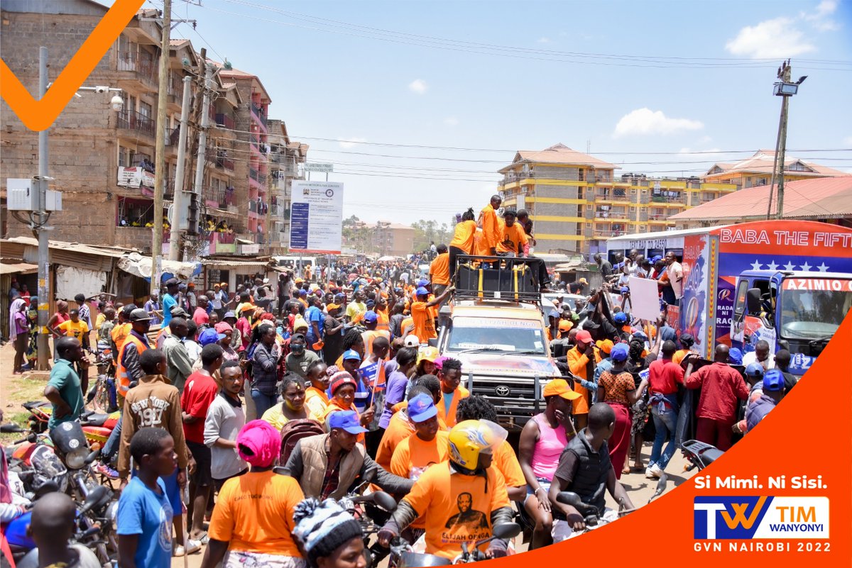 HonTimWanyonyi's tweet photo. The Azimio wave and support for Baba is alive and is sweeping Nairobi. #Inawezekana #Nairobi4Tim https://t.co/WB5EjX70fS