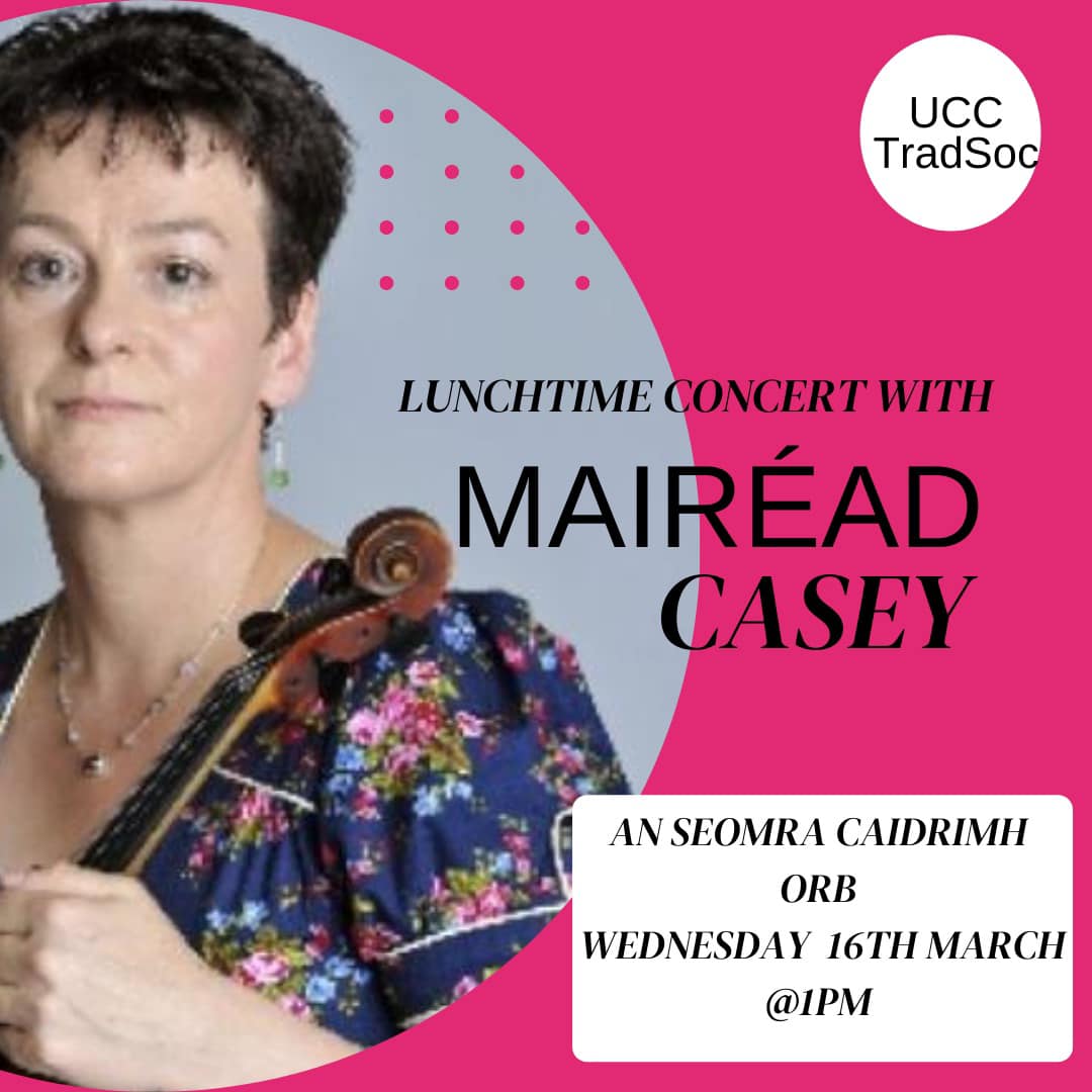 CaseySisters's tweet photo. Mairéad is giving a solo lunchtime concert today 1pm for 
@UCCTradSoc! https://t.co/FOIGC3odec