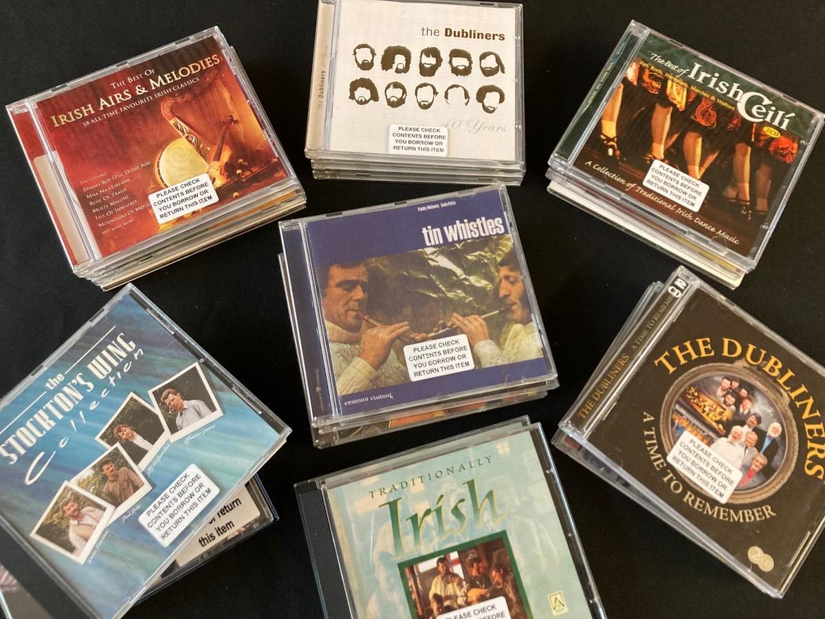 DLR_Libraries's tweet photo. Spend some time relaxing for the long #StPatricksDay weekend with our traditional Irish music collection on display now at the #LexIconlibrary. Enjoy popular favourites and some unexpected unique items. #IrishMusic #Ireland #Dlrlibraries #LoveMusic https://t.co/6foDURU3Ry