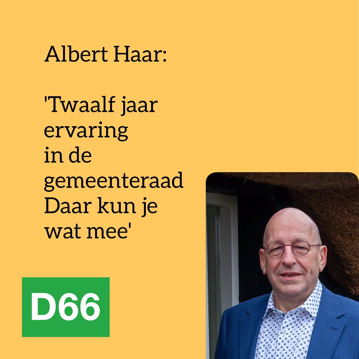 D66 zit vanaf 1978 in de gemeenteraad van De Wolden. Dat zegt toch genoeg! Ga dus stemmen.