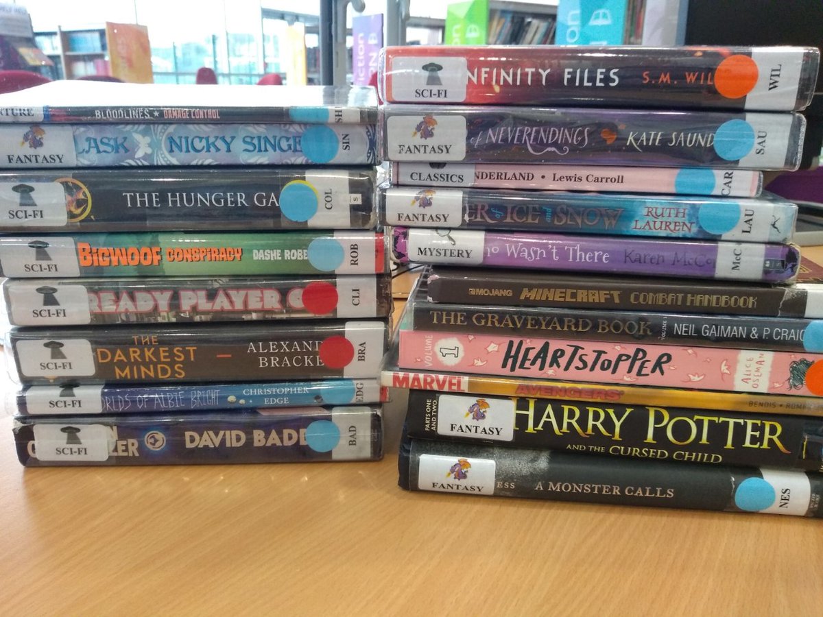 HollingworthLRC's tweet photo. Some #library book returns to kick off the Easter holidays! Wishing everyone a restful break 📚
Today pupils love @maddashe @ruthlaurenbooks @edgechristopher @susanwilsonbook @nickysingerwrit and more!
#HAreads #readingforpleasure #greatschoollibraries #bookdroplife https://t.co/jT3s9UFUEs