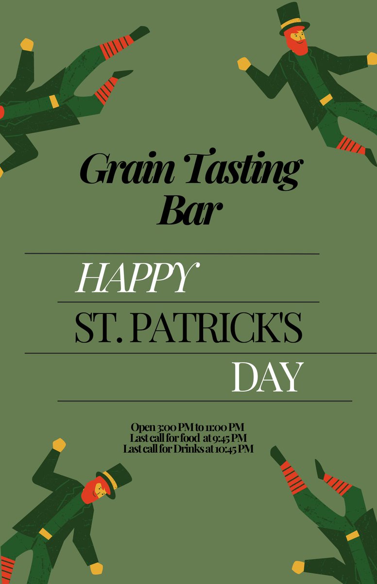 Grain_Bar's tweet photo. Check out our Pattys day menu and don't miss out ! 🍀 

#stpattysday #stpatricksday #pattysday #Paddysday #guinness #jameson #paddysour #irishfood #irish #ireland #food #cocktails #yvrdrinks #yvreats #yvrlife #dailyhivevan #downtownvan #Vancity #vancitynow https://t.co/nlYPN52MCK