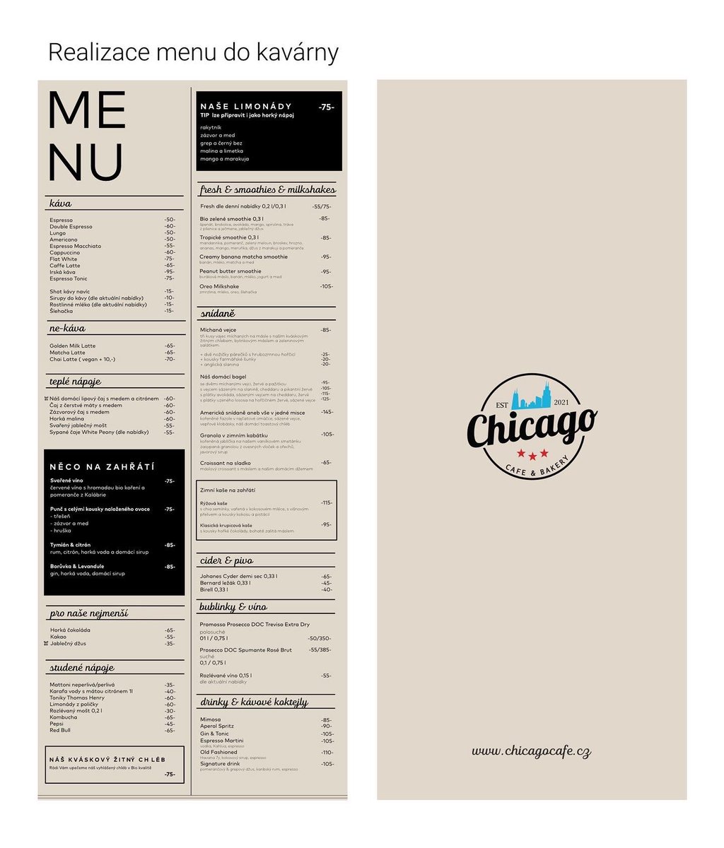 jchsoft's tweet image. Realizace menu pro nově vzniklou kavárnu, web připravujeme…
#vizualizace #projekty #kavarna