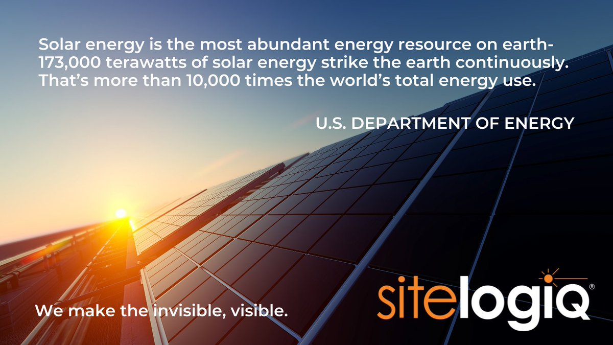 SitelogIQ's tweet photo. The opportunity to capture and store #solarenergy can bolster your strategic long-term #facilitiesplan, putting you in a better position in the face of climbing utility rates. Learn more about our generation solutions for your facilities here: https://t.co/tSaETwAibq https://t.co/XeqoGpQbEN