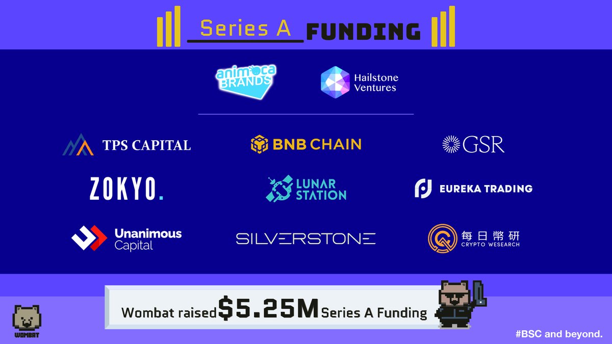 WombatExchange's tweet image. We are proud to announce that we have successfully raised $5.25M in Series A Funding. Utmost thanks for the support of all our investors and our communities 🙏

📃 Catch the full story at: bit.ly/3KNhbQ7