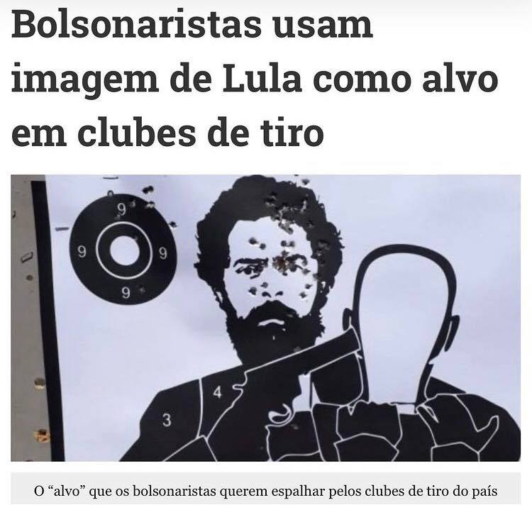 senadorhumberto's tweet photo. Absurdo! Clubes de tiro espalhados pelo país estão sendo estimulados pelos apoiadores do genocida a usar nos estandes a imagem de Lula como alvo. Incitar violencia é crime e os responsáveis precisam ser punidos. https://t.co/xMhofB3pQA