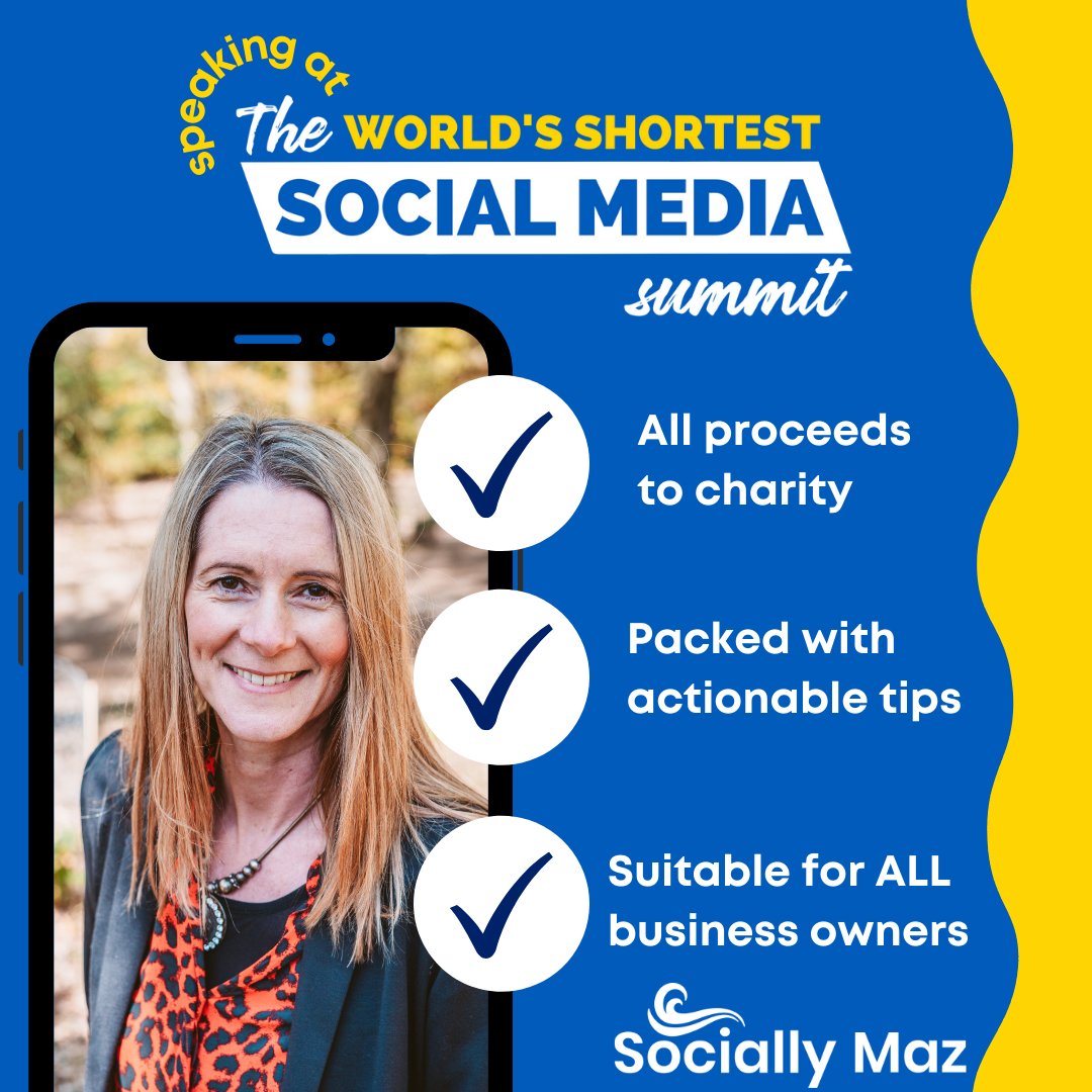 mazdoeslinkedin's tweet photo. The #WorldsShortestSummit is a fundraiser for Ukraine πΊπ¦ where 114 social media pros share their expertise on strategy, platforms, content and much more!
Details and how to donate to join π https://t.co/TlVtKfKSh2 https://t.co/dntb8i2zIu