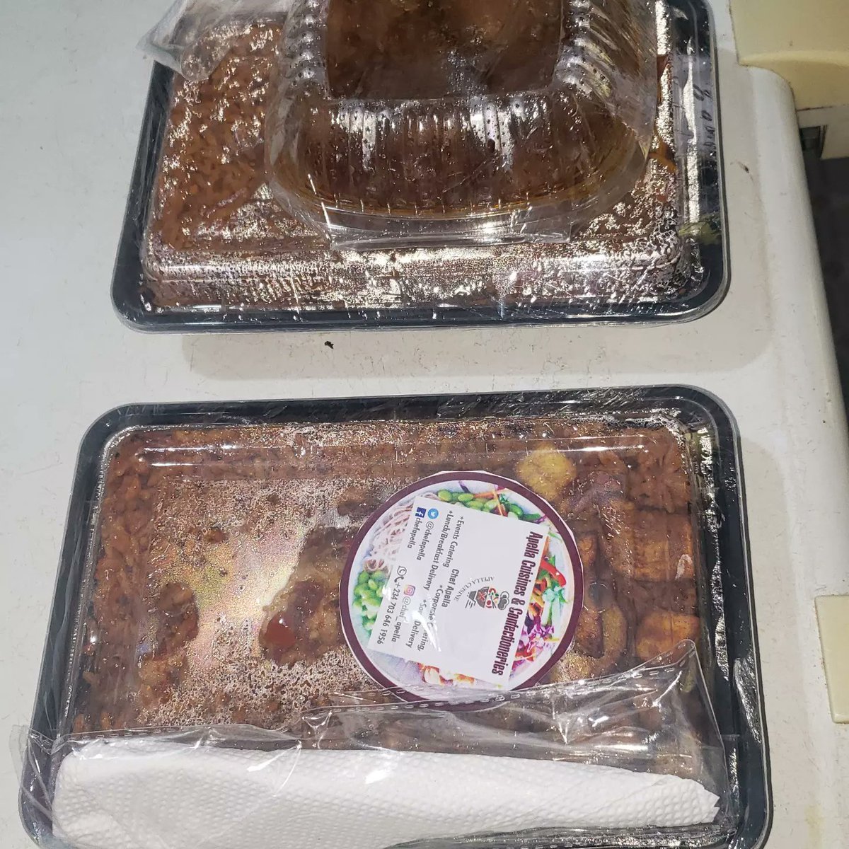 Apellacuisine's tweet photo. These yummy meals make it easy to power through your day, thanks to quality, taste and nutrition👩🍳.
We are now taking orders for Thursday's Special Lunch.
Kindly send a DM or WhatsApp message to 07036461956 to place your order🙏.
#lunchinlagos #food #lunchttime #foodinlagos https://t.co/hluUeEtoNF