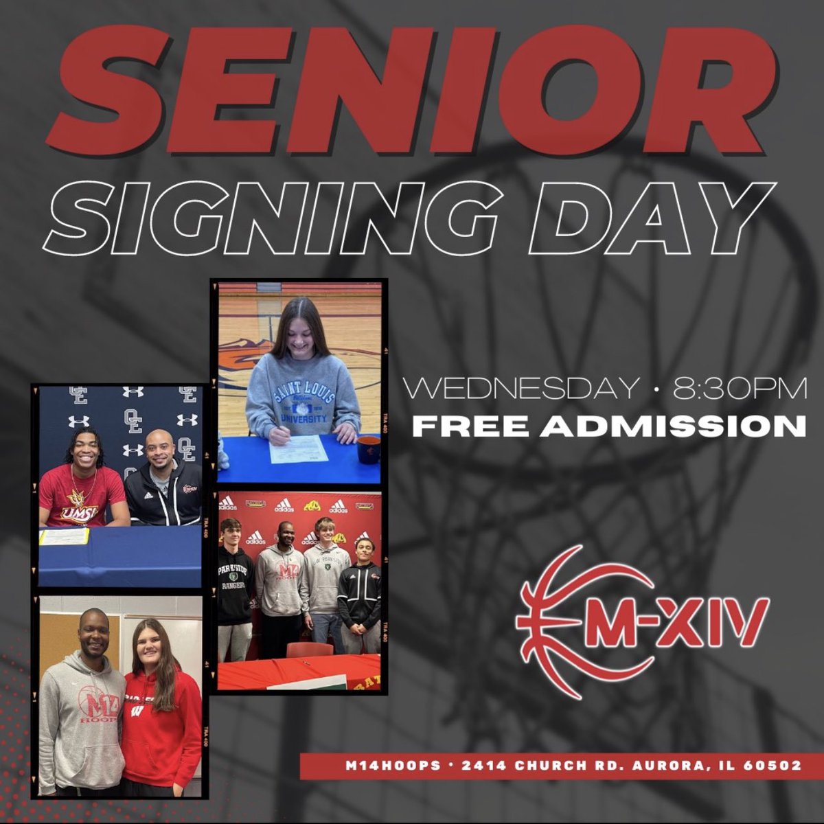 Tonight’s the night! The class of 2022 has 1️⃣9️⃣ players going to play college basketball next season! EVERYBODY is invited. Come out &amp; support‼️

#Repthe14

<a href="/M14Hoops_Boys/">Team M-XIV Boys</a> <a href="/M14Hoops_Girls/">Team M-XIV Girls</a>