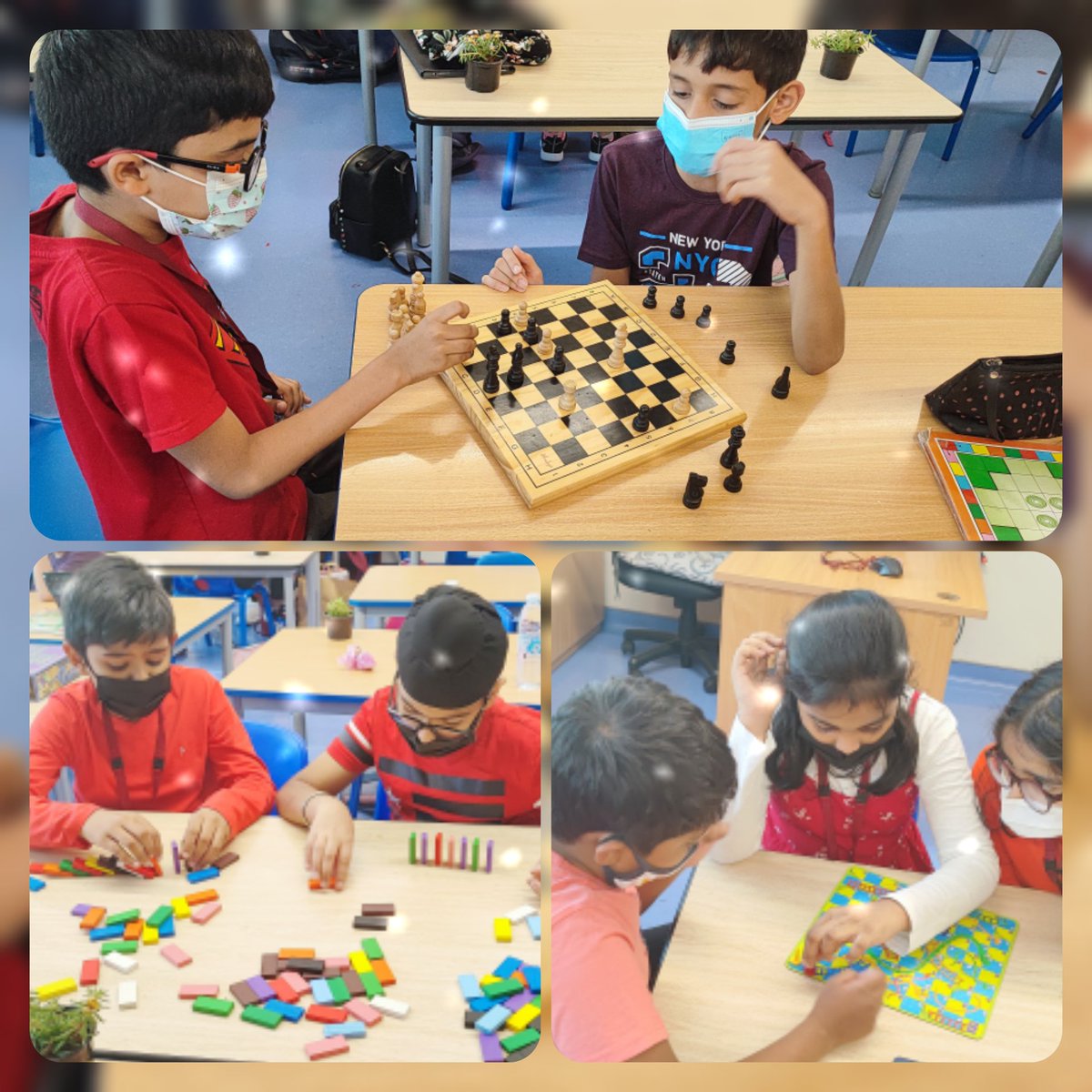 Halz27444193's tweet photo. #NoDeviceDay on #Day3 was enjoyed thoroughly by the students of Grade 3B as they were engrossed in board games with their friends. @ShettySampoorna @Fatima_Martin @nmsprimary @gemsnms_alkhail https://t.co/7kOTsbQe3e