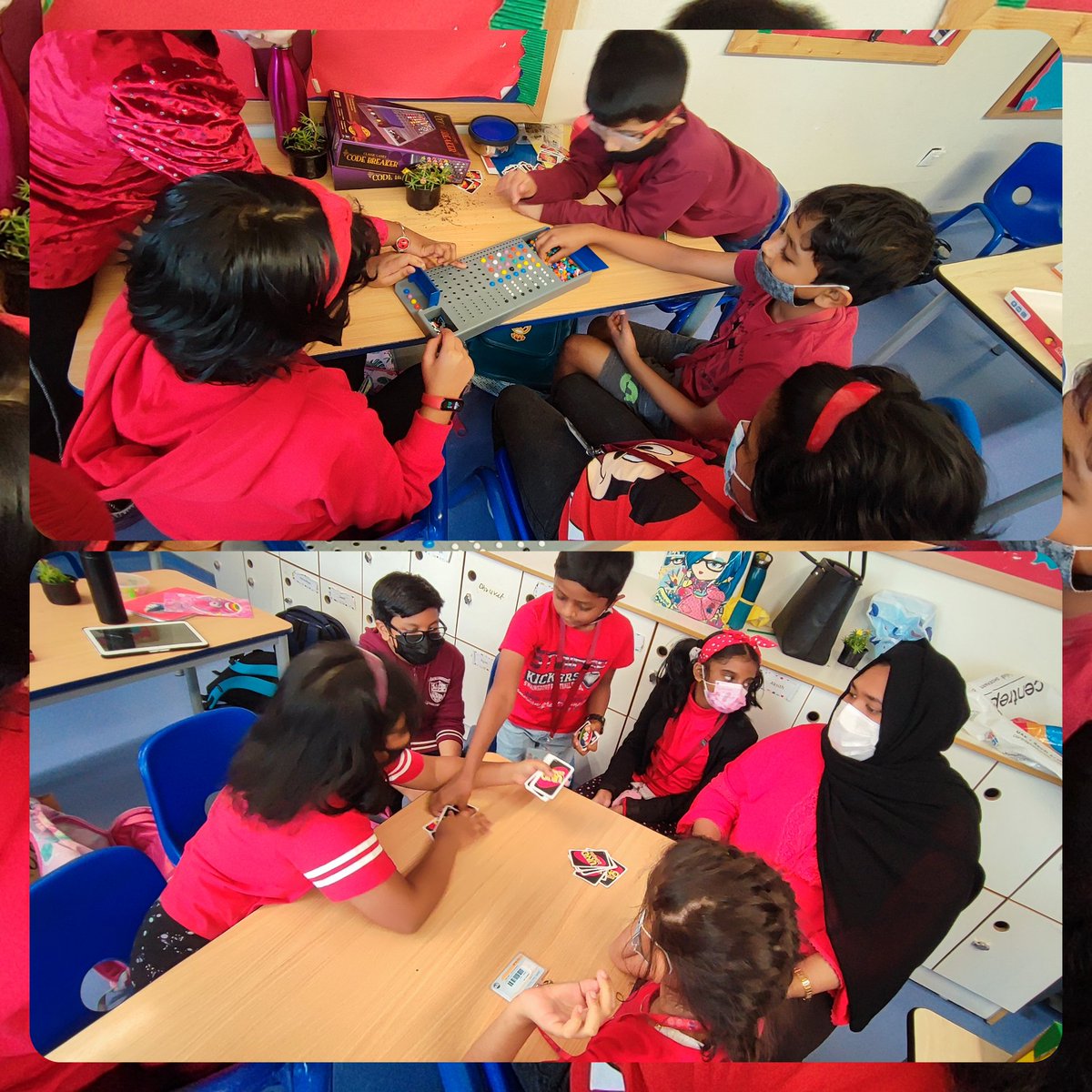 Halz27444193's tweet photo. #NoDeviceDay on #Day3 was enjoyed thoroughly by the students of Grade 3B as they were engrossed in board games with their friends. @ShettySampoorna @Fatima_Martin @nmsprimary @gemsnms_alkhail https://t.co/7kOTsbQe3e