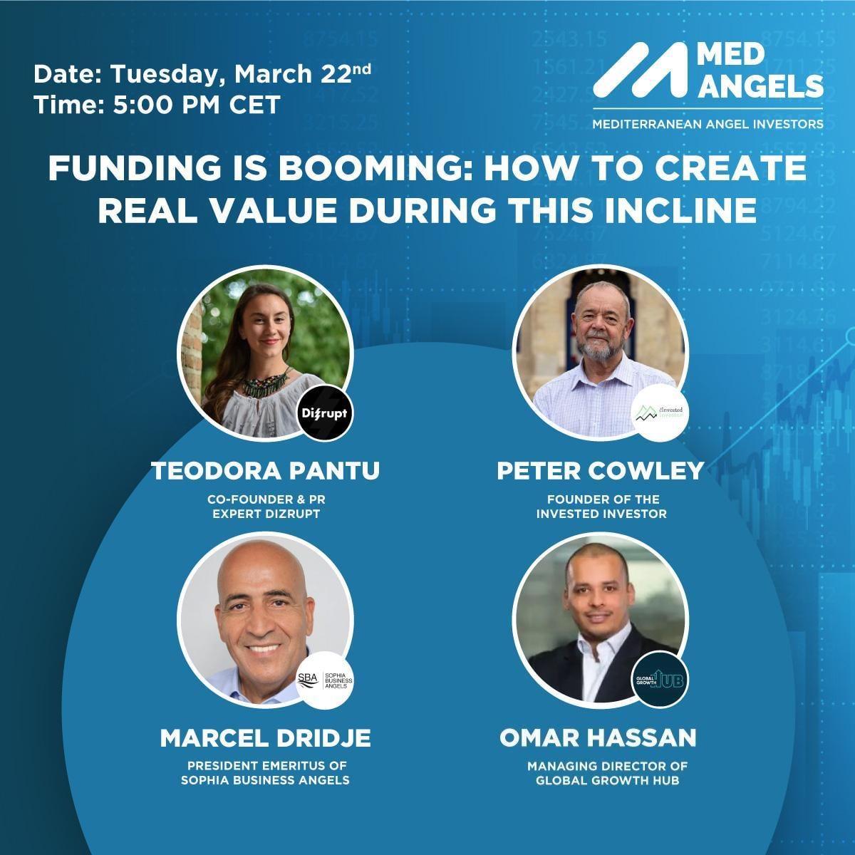 InvestorsMed's tweet photo. Regardless of the changes in economics, reports attribute that startup funding will continue at an accelerated pace this year.
This month Med Angels will be gathering splendid speakers to share their perspectives for business owners to achieve the envisioned stage.
#MedAngels https://t.co/2jfQatX6pn