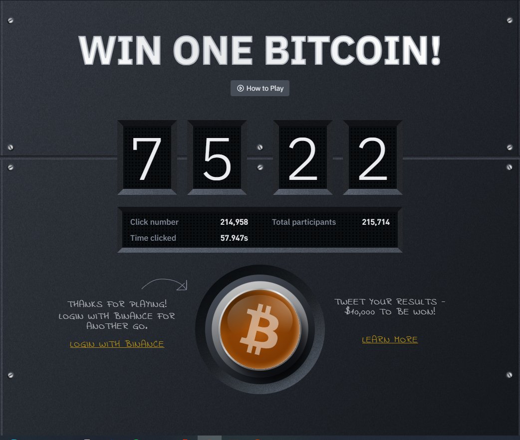 #BitcoinButton #Binance