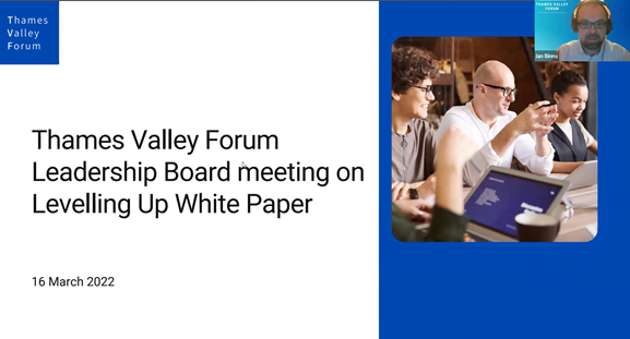 Today we held our Leadership Board on the Levelling Up White Paper, chaired by Rob Allaway <a href="/Devcommsltd/">DevComms</a> 
We heard from <a href="/jonathanwerran/">Jonathan Werran</a> <a href="/Localis/">Localis</a> &amp; an overview of implications for the region + draft Statement.
The comments will help shape our final Statement, to be shared shortly.