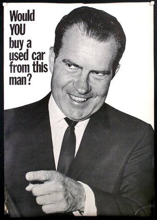 In 1960 JFK ran a brilliant ad attacking Nixon, saying "Would you buy a used car from this man"

Jeremy Bullmore argued it was far more powerful than a message stating Nixon was untrustworthy as it let the audience come to their own conclusion