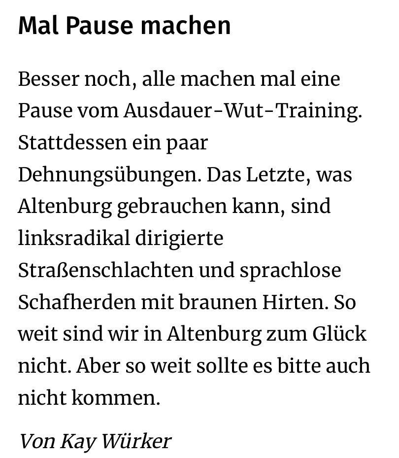 ABGegenHetze's tweet photo. Kommentar @LVZ #OVZ, wenn in #Altenburg mit demokr. Mitteln auf Gefahr durch demokratiefeindliche & radikale Querdenker*innen hingewiesen wird: Relativierung mit Hufeisen & Äquidistanz und Kriminalisierung von Positionierung gegen Menschenfeindlichkeit ➡️ https://t.co/JYIeD5XNu7 https://t.co/pQC494W6N9