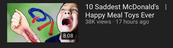 AdoptIsle's tweet photo. @AdoptTraveller “Saddest McDonald’s happy meal toys”
Ah yes, a skipping rope that rips peoples skin off is definitely a great toy! https://t.co/EZumMZMMxZ