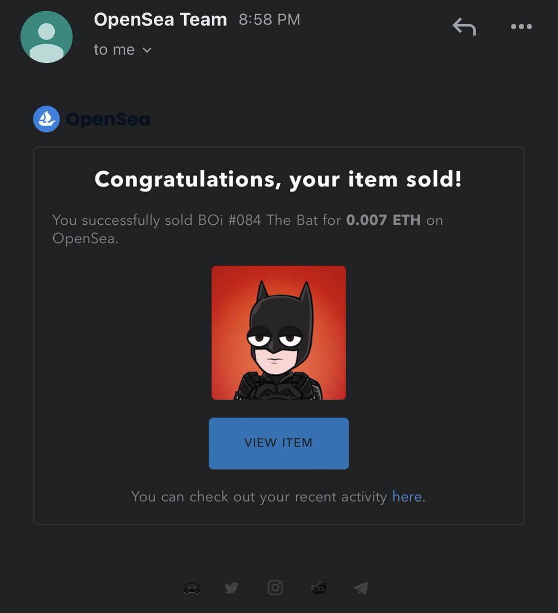 metarialboi's tweet photo. 🔥SOLD🔥
Metarial Boi #084 The Bat
Congrats to the new owner @scottaseymour 🎉🎉🎉
Metarial Boi is rising 🔥

#nft #nftart #nftcollectibles #nftdrop #nftpolygon #opensea #nftartist #thebatman

#nft #nftart #nftcollectibles #nftdrop #nftpolygon #opensea #nftartist https://t.co/sFXmtyc1eH