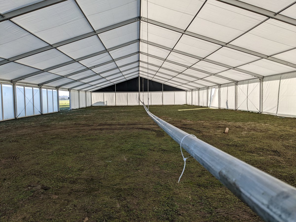SawtryMarquees's tweet photo. Sawtry Marquees Crew have been working away the last couple of days with another marquee company and a great crew of guys building this 20m wide by 50m long marquee on 3m legs. #weddingmarquee #corporatemarquee #marqueehire #workingtogether https://t.co/KkVuoh5bDL