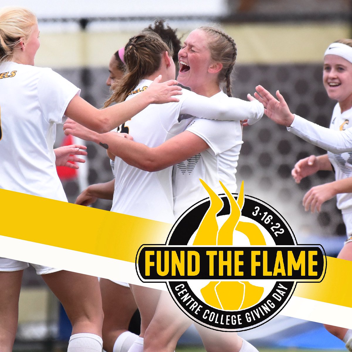 CentreWSoccer's tweet photo. Centre’s Fund the Flame Giving Day is here! Check out the text below for more information on what you can do 💫 https://t.co/qWldnZ5Au3