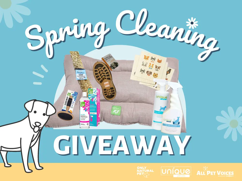 AllPetVoices's tweet photo. #Giveaway Alert! The winner will receive this prize bundle with products from @uniquepetcare and @OnlyNaturalPet AND will get to pick an animal rescue from @welovecuddly to donate a prize bundle to! https://t.co/XHxehDDYGV
#Contest #SpringCleaning #DogsOfTwitter #WinOneGiveOne https://t.co/GFEPiLbulA