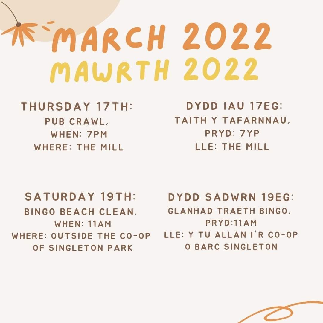 su_conservation's tweet photo. Here's a summary of our events for the rest of March!
We hope to see you there! 🏖️🐾
Dyma'r digwyddiadau am y gweddill o Fawrth!
Gobeithiwn i weld chi yna! 💐🌲 https://t.co/8busAAGsI2