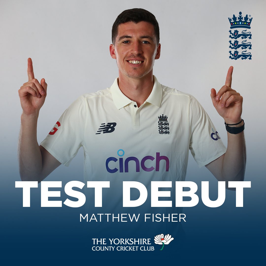Huge congratulations to Matthew Fisher who is making his Test debut in Barbados today 🙌🎉 #OneRose #WIvENG