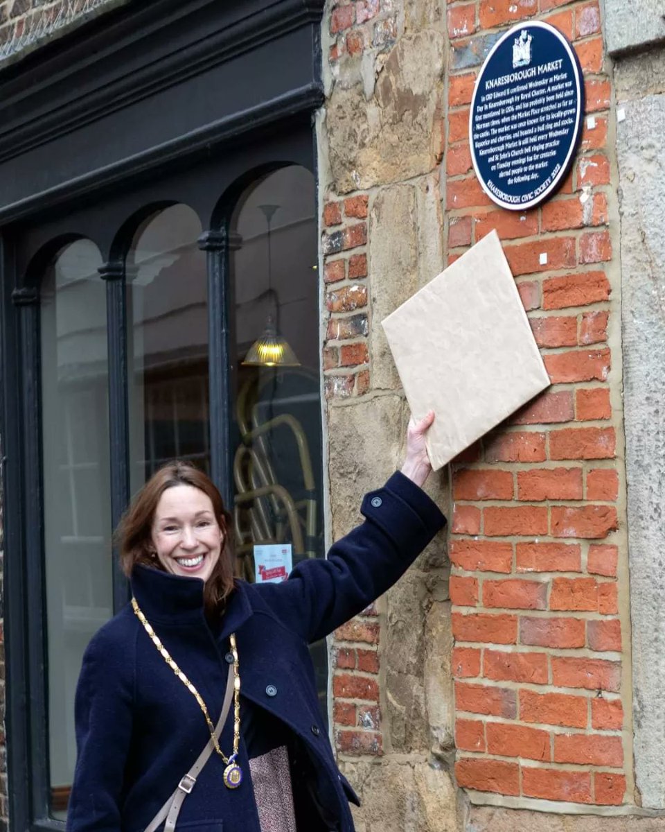 Knaresborough's Wednesday market is one of the oldest in the country and we're thrilled to see its long history commemorated in a new <a href="/KboroCivicSoc/">Knaresborough Civic</a> blue plaque in the town's historic Market Place. Photos <a href="/Chargale/">Charlotte Gale</a>