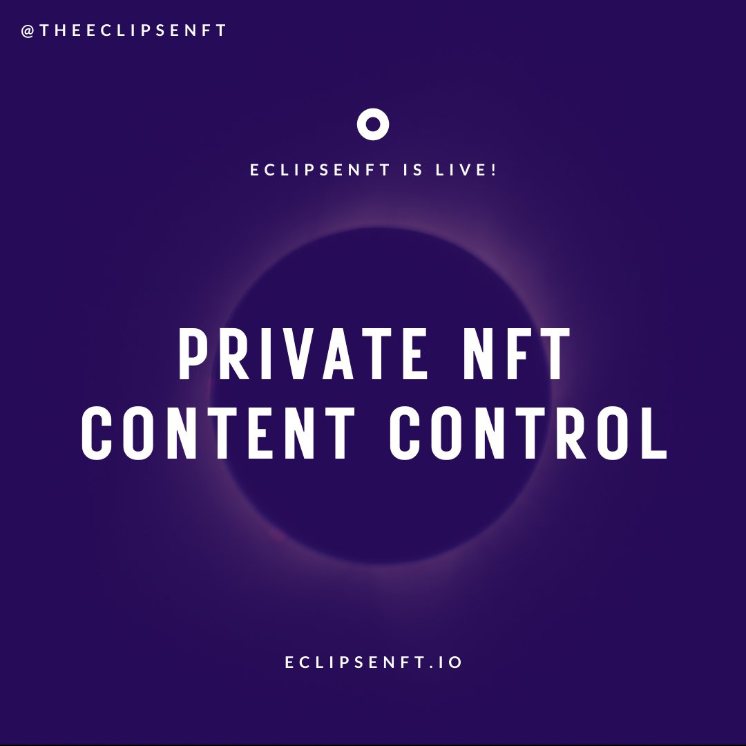_eclipseNFT's tweet photo. We're building the next generation of NFTs!! Musicians, TikTokers, OnlyFans, and other creators can embed private content and limit view counts. 

Be part of the movement: https://t.co/0wuI1A5hWE

#NFTCommunity #Discord #CryptoNews #TikTok #onlyfans #musicians https://t.co/olttfVueyq