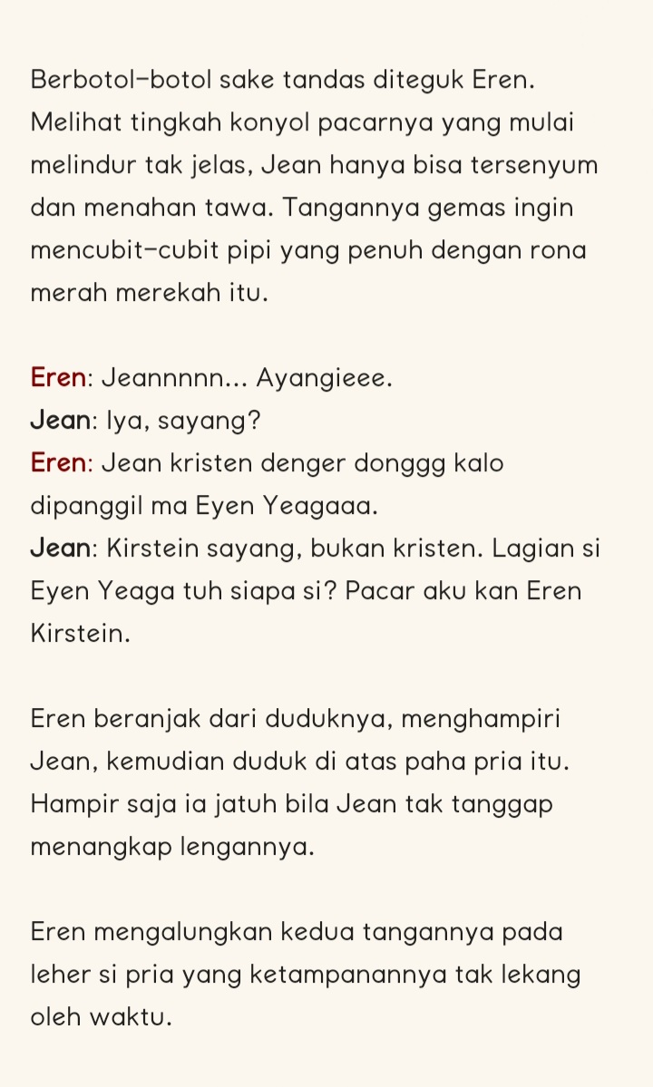 gojogeto_only's tweet photo. DAY 4 : WHITE DAY
β A #jeanere short fanfiction modern! au.
Submission for #AOTFluffWeek2022 #NSFWAOTFluffWeek2022 by (@aotficfess)
cw // drunk kiss.
i. β https://t.co/lDZNiwEuWw