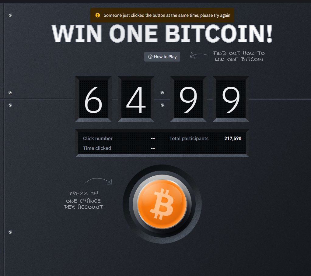 zomg313's tweet photo. @binance Well seems like at every second someone clickin it. Bitcoin best! #Bitcoin #BitcoinButton #BinanceSmartChain https://t.co/JilMhP7IlL