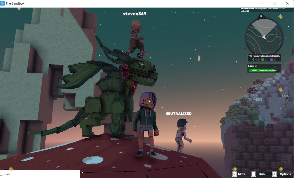 mmost_t's tweet photo. @TheSandboxGame I just participated in the daily #SandboxAlphaS2Contest for a chance to earn up to 1,000 $SAND! Starting March 15 - Selfie with the mushroom dragon. Check out my screenshot below! 👇 #SandboxAlphaS2 https://t.co/qJloGE7Jp5