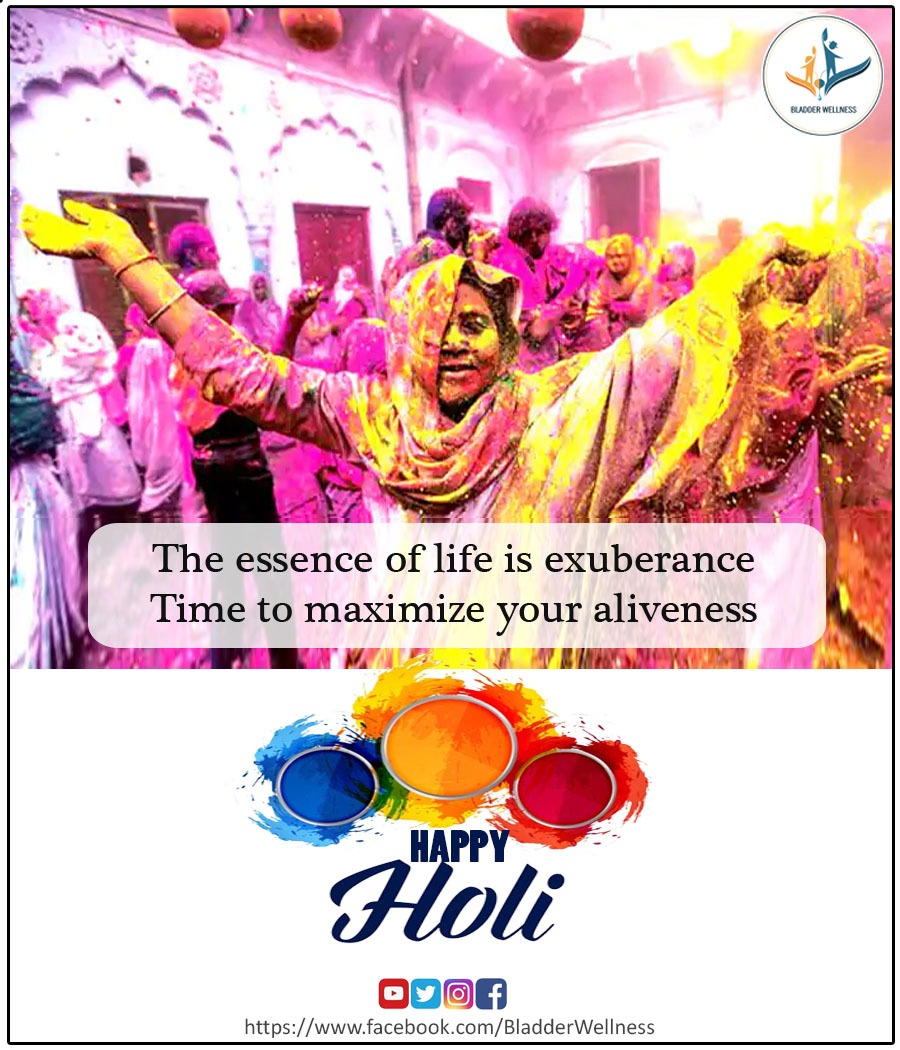 BladderWellness's tweet photo. May this Holi bring the ultimate colors of happiness in your life and excite you for the next adventure in your life. Happy Holi #HappyHoli2022  #urineinfection #besturinologistsofindia #bladderhealth #bph #bladderwellness  #urinaryincontinence #urineleaking  #wellbeinglifestyle https://t.co/eHyiVgpdGS