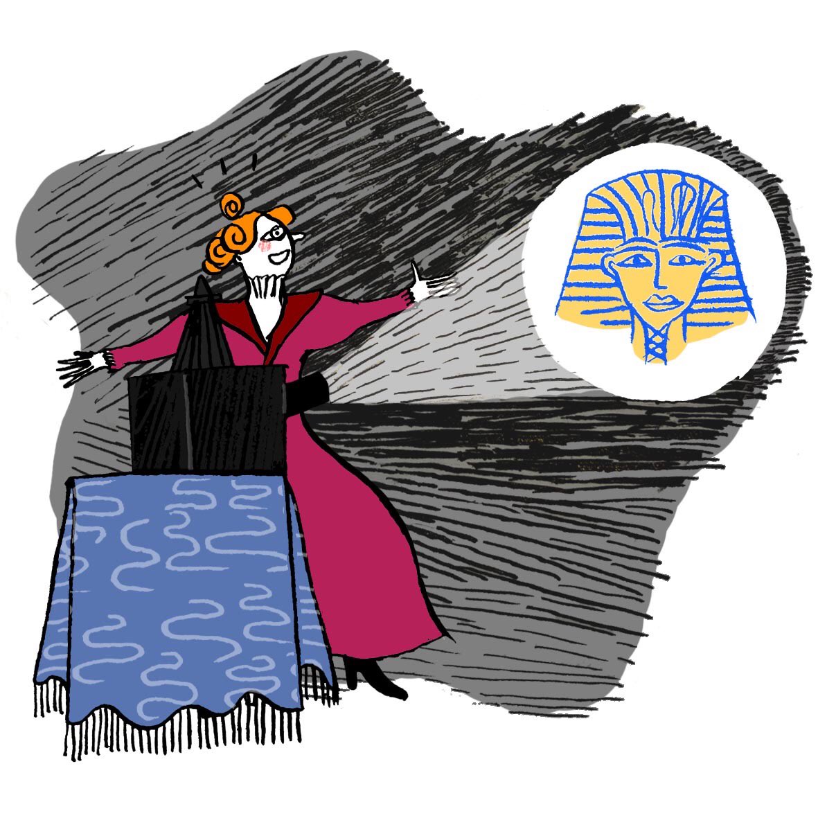 kate_hazell's tweet photo. BBC History Magazine
'Looking at history through a 19th century 'lens''
A Victorian woman using a magic lantern to show an Egyptian pharaoh.
#bbchistorymagazine #victorians #historyillustrated #history #egyptology #illustrators #artistsearch #editorialillustration #spotillo https://t.co/YUfmiFGIZI