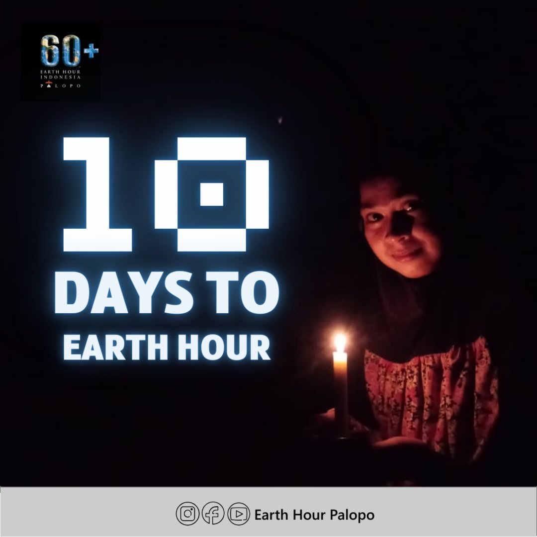Hi SobatEH!

Tinggal 10 hari lagi nih menuju #EarthHour 2022! 🥰😍
Catat tanggalnya dan bergabung dengan jutaan orang di seluruh dunia untuk #TentukanMasaDepanmu pada 26 Maret 2022, pukul 20.30 waktu setempat. 

#Connect2Earth  #IniAksiku #TentukanMasaDepanKita #ShapeOurFuture