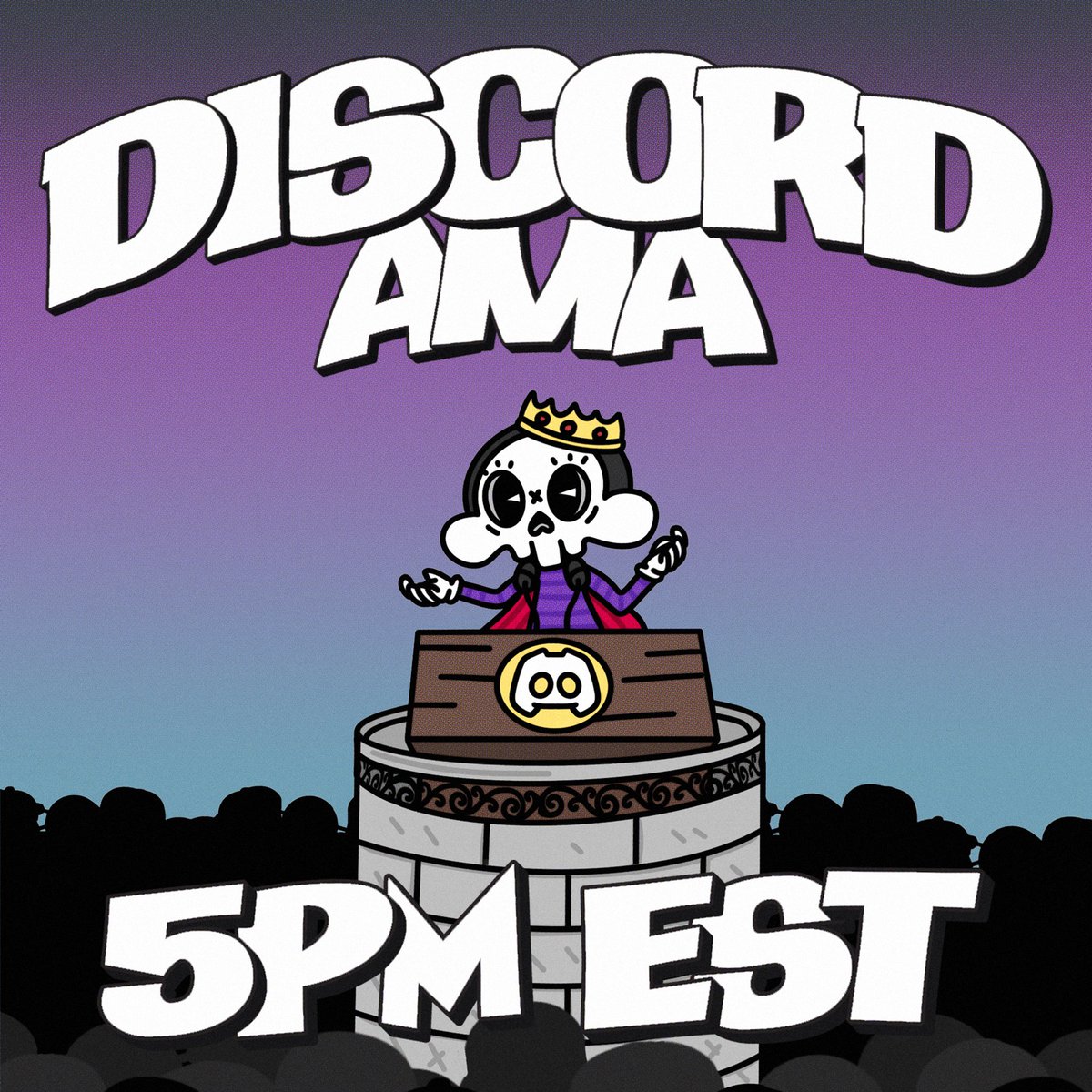 GM SKULLY’S, who’s ready for our minting information AMA today at 5PM EST in our discord??

We’re giving WL spots to select listeners, so RT + reply w/ your discord username so we know who you are!