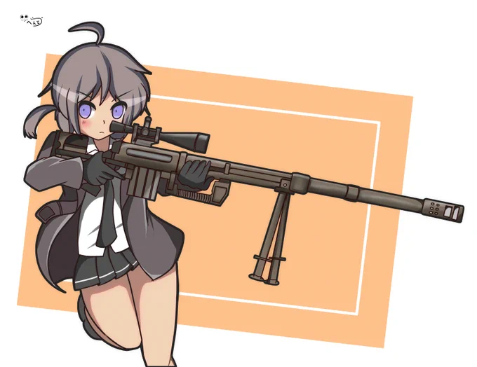 #ドルフロ 
人生で初めて描いたM200直しました。
塗りと線画めちゃくちゃ変わったな 