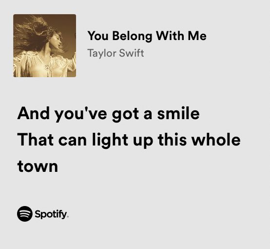 RT @thepopquote: taylor swift / you belong with me https://t.co/xkTcgk2j9P