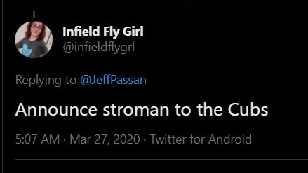infieldflygrl's tweet photo. OK, @Cubs, one request to go. https://t.co/I3sFaAUE9t