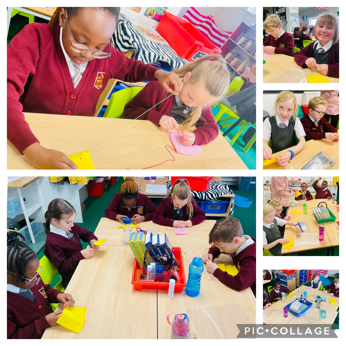 StAnselmRC's tweet photo. We have been working really hard sewing special purses for our secret mission this afternoon in Year 3 🤫 https://t.co/r3HI1Vpcgr