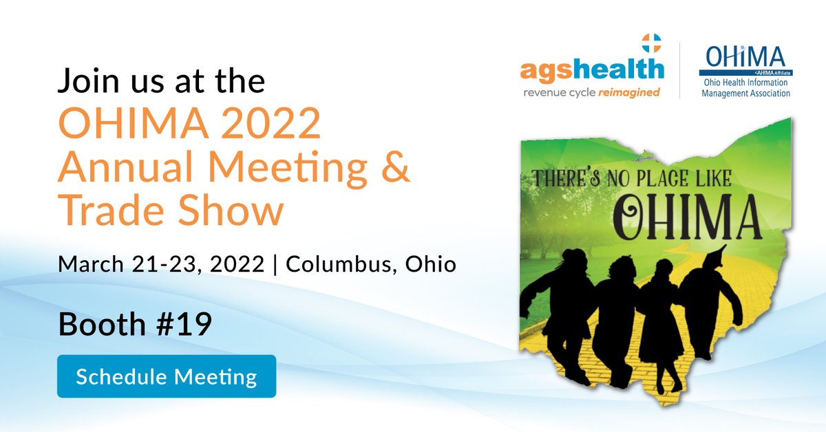 AGS_Health's tweet photo. We are so excited to exhibit and network with you at #OHIMA22. If you are attending, be sure to visit @AGS_Health’s Booth #19 to discuss how we can help you achieve your #revenuecycle goals this year.
Looking forward to seeing you there!
https://t.co/D95wM86Ahd
#Ohima https://t.co/pXZoKWAqsp